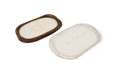 Mini Dough Bowl-Candle Ready-6x10x2 inches