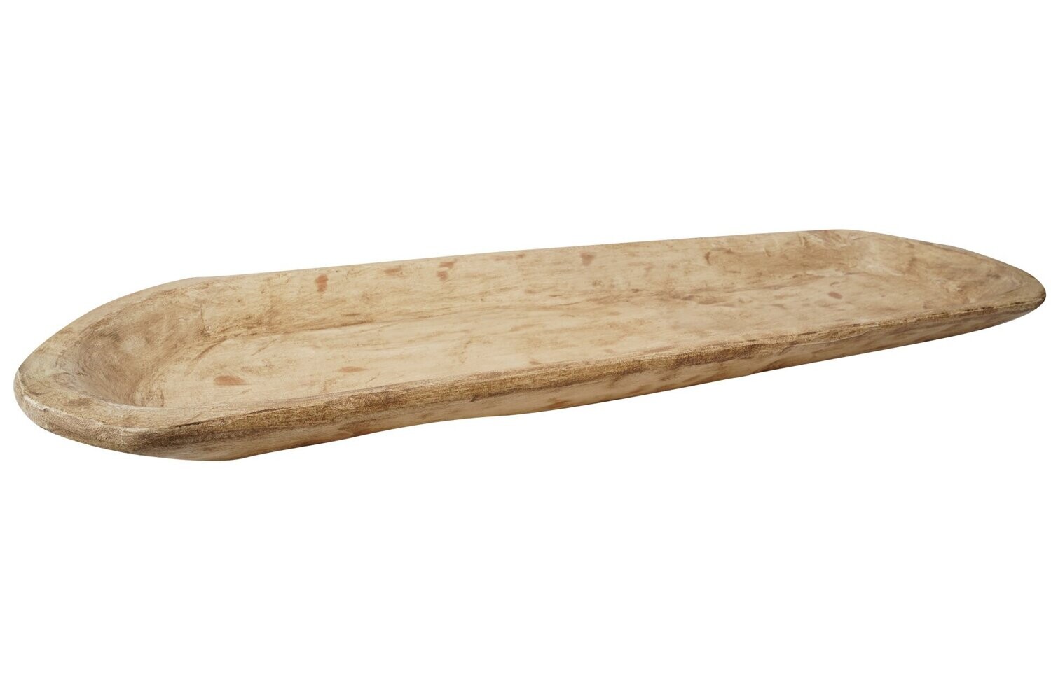 Extra Long Dough Bowl-Batea-12x40-Dining Table Centerpiece, Colors: Antiqued White