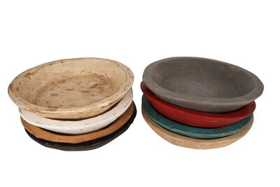 Round Wooden Dough Bowl-Newborn Prop-16 inch