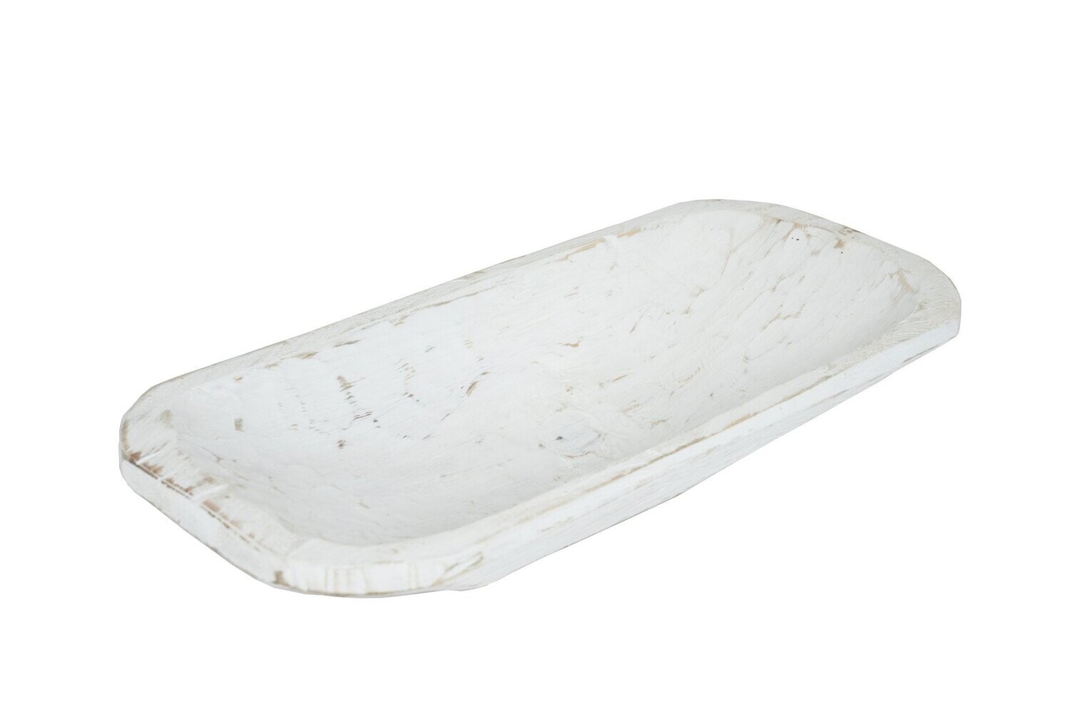 Santa Fe Dough Bowl-Farmhouse-Primitive-8x20 inches, COLOR: Pure White