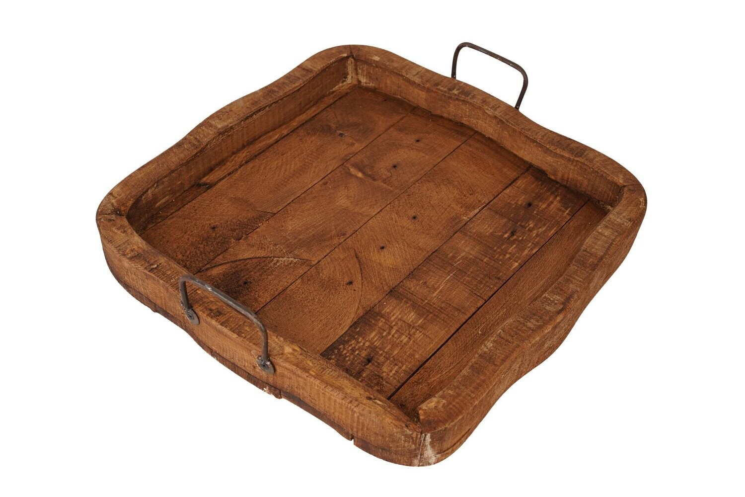 Bixby Farmhouse Serving Tray-16x16x4 inches-NEW-3 Color Choices, COLOR: Waxed
