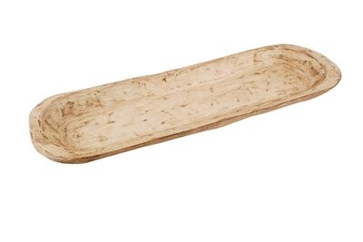 Bella-Large-Rustic Farmhouse Wooden Dough Bowl Batea-9x40 inches-NEW, Colors: Antique White