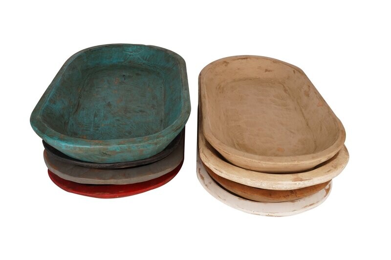 Rustic  Wooden Farmhouse Dough  Bowl-12x20 inches