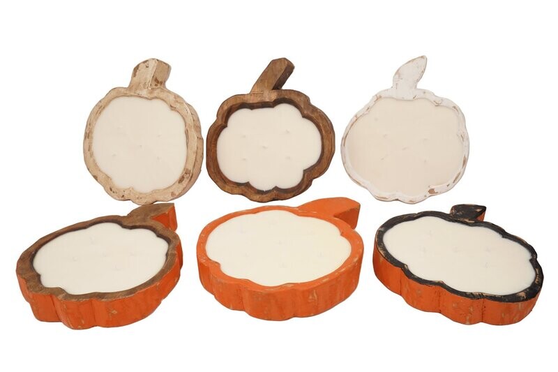 Pumpkin-Large-Dough Bowl-Farmhouse-Candle Ready-11x11 inches-Large-BIG SALE-Overstocked-$15