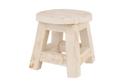 Farmhouse Rustic Wooden Mini Stools-Stool-Home Decor-NEW-8x8x8 inches, Colors: White