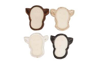 Cow Head-Skull-Candle Ready Dough Bowl-4 Color Choices-Large
