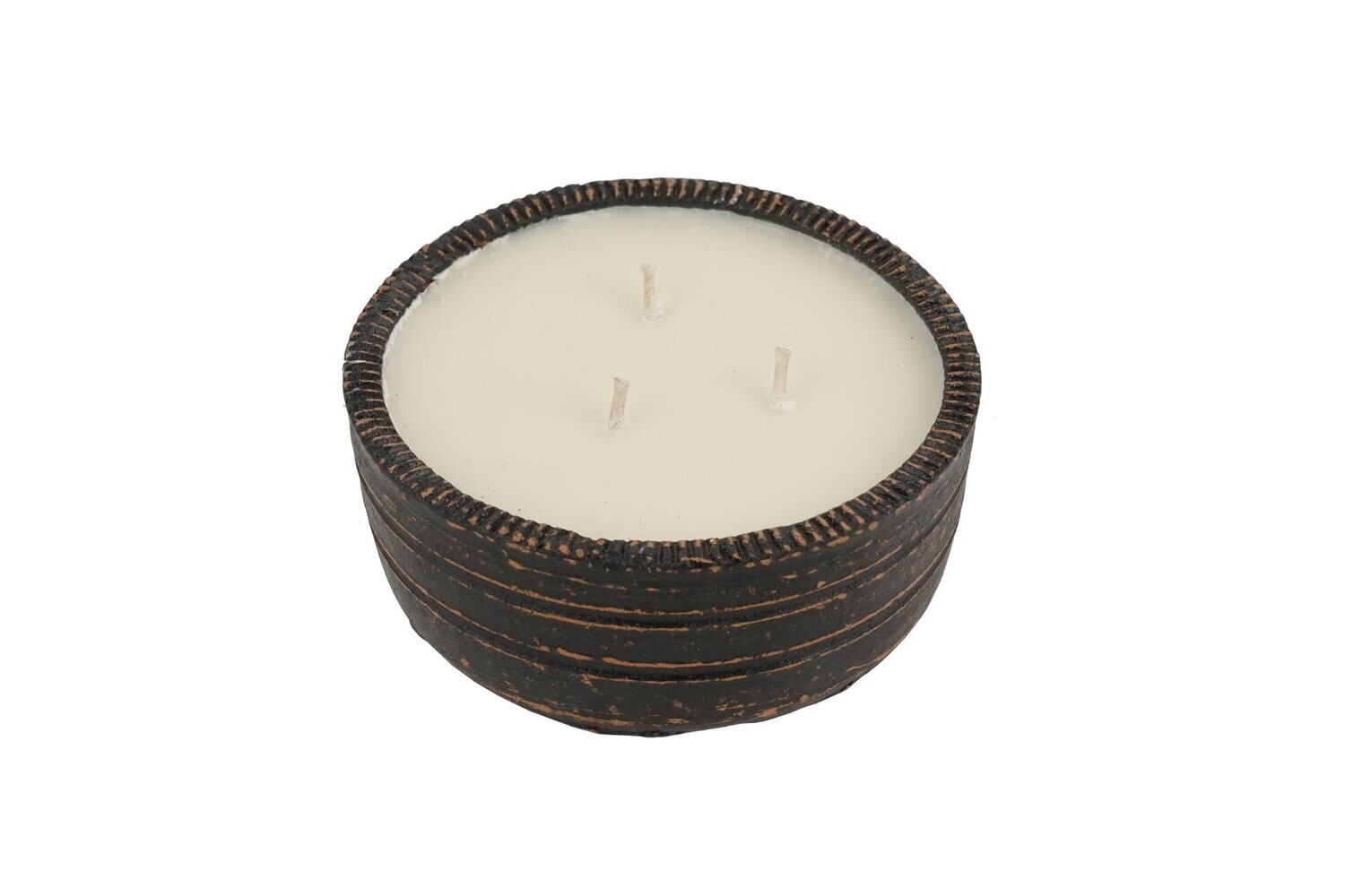 Footy Jar(tm)-Candle Pour-Clay Candle Vessel-5.5x3 inches-Two Colors, Colors: Black