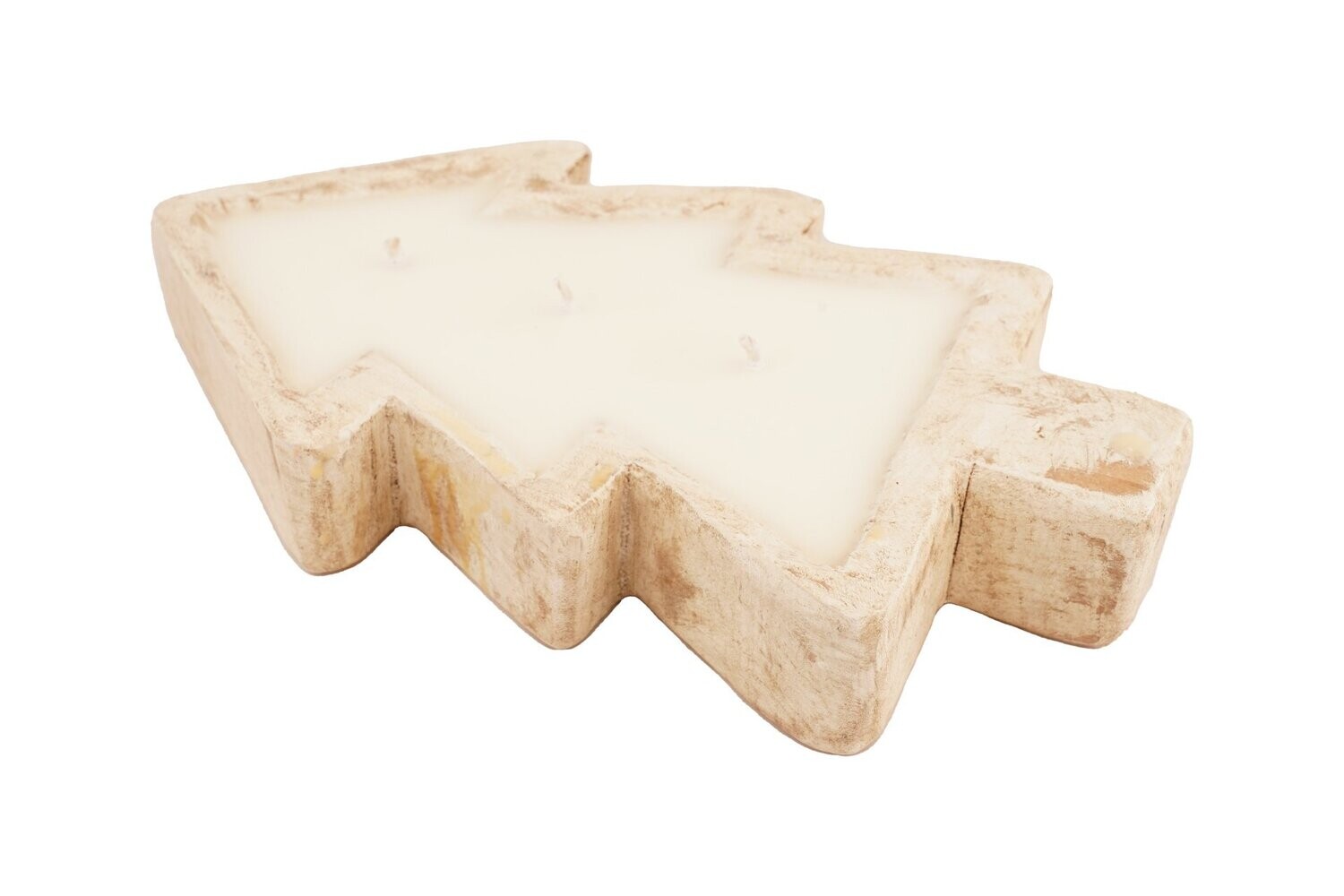 Pine Tree-Small-Dough Bowl-Farmhouse-Candle Ready-6x10 inches-Small-Antiqued White
