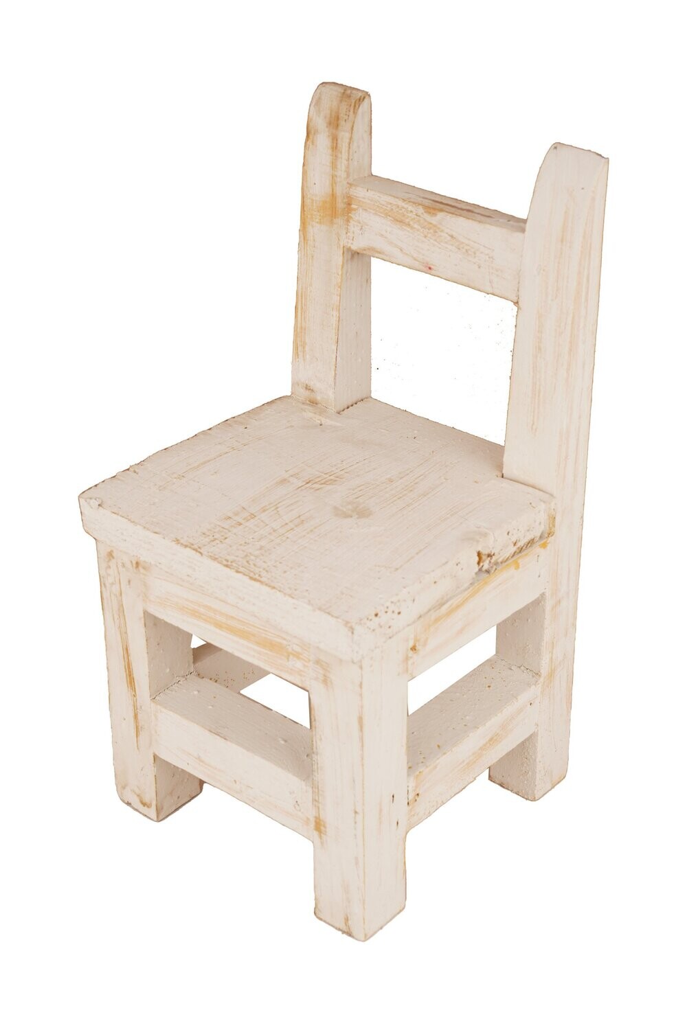 Farmhouse Rustic Wooden Mini Chair-Home Decor-NEW-7x7x13 inches, Colors: White