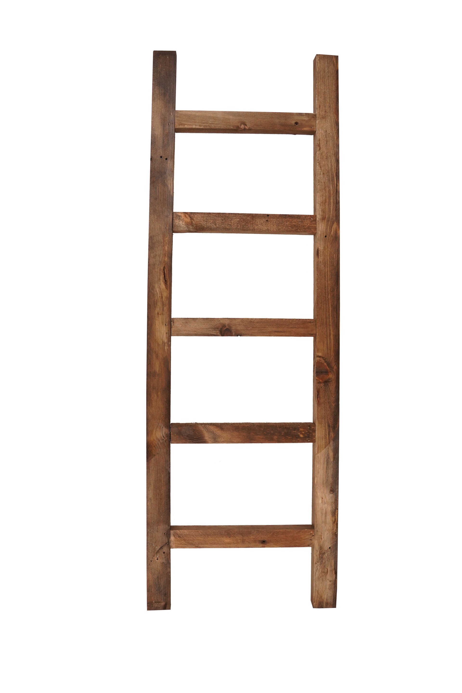 Farmhouse Wood Blanket Ladder-4 Foot-Primitive-Colors-4 Foot