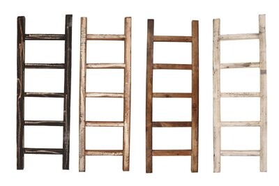 Farmhouse Wood Blanket Ladder-4 Foot-Primitive-Colors-4 Foot