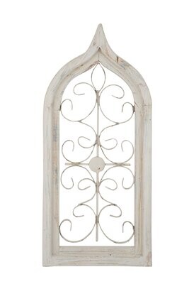 Shabby Creek Wall Decor Window-Small-White-10x22 inches