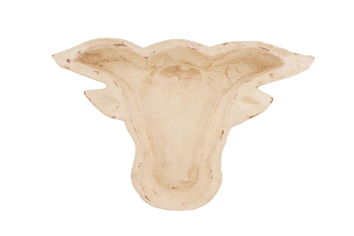 Longhorn Dough Bowl-Candle Ready-10x18 inches-NEW, Colors: Antiqued White