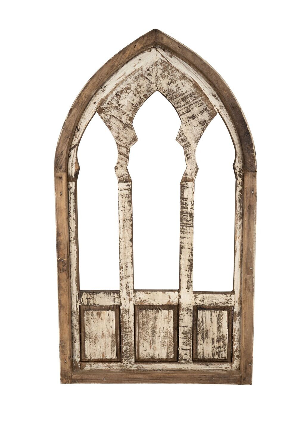 Trinity Window-Farmhouse-Primitive-Two Colors-17x30 inches-Wall Decor, Colors: Antiqued White