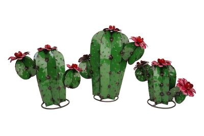 Sahuaro Metal Cactus-Garden-Desert Decor-Three Sizes-Green