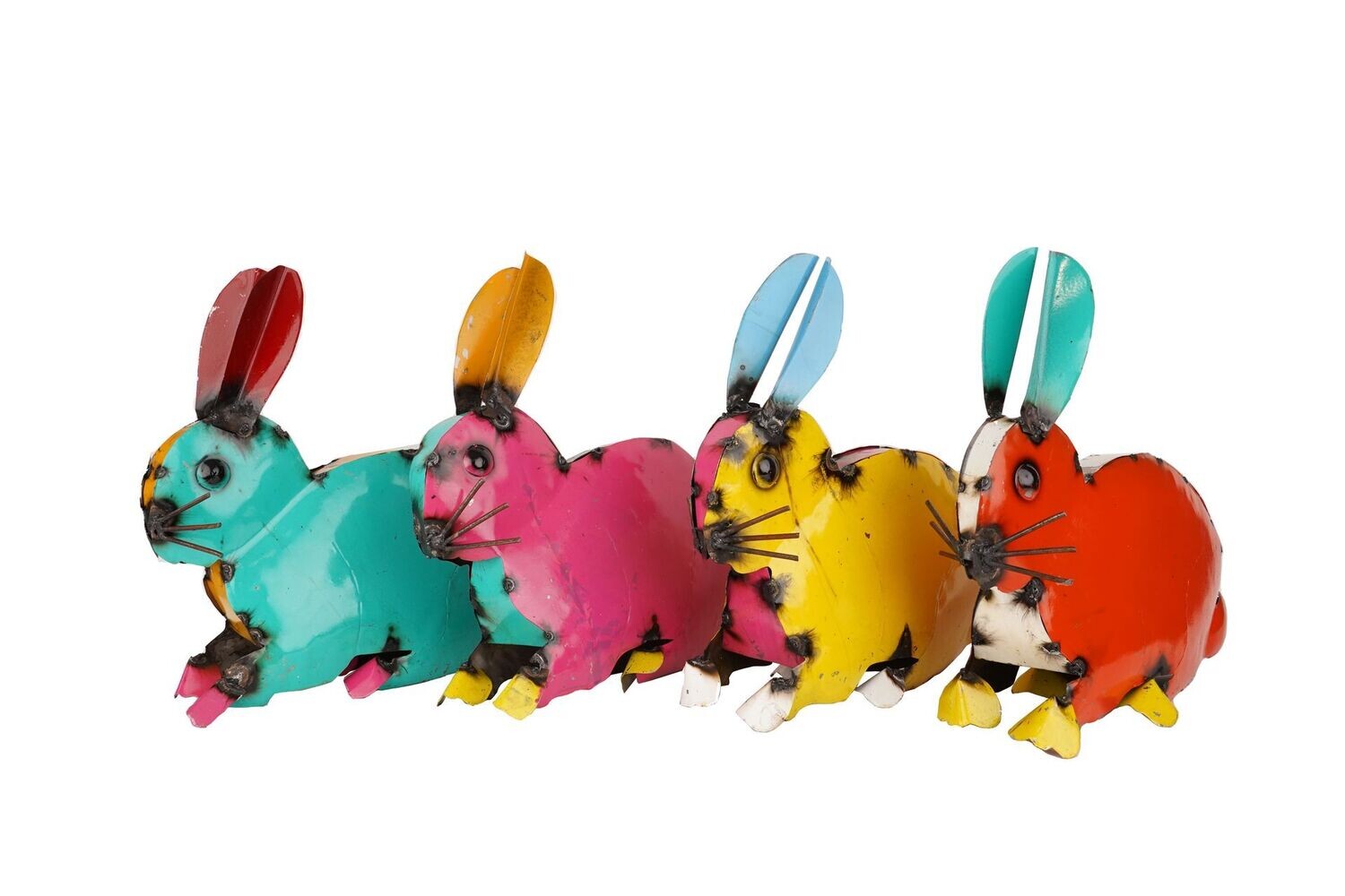 Bunny Metal Yard Art-Handmade-Garden Decor-Rabbit-16x7x14H