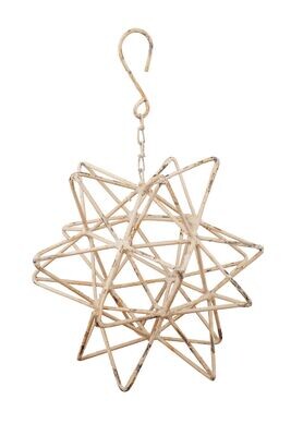 Farmhouse Iron Hanging Star-White-Handmade-Home Decor-10 inch-SALE-$18