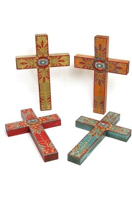 Concho Cross- Handmade Wall Decor-Rustic-11x17 Inches