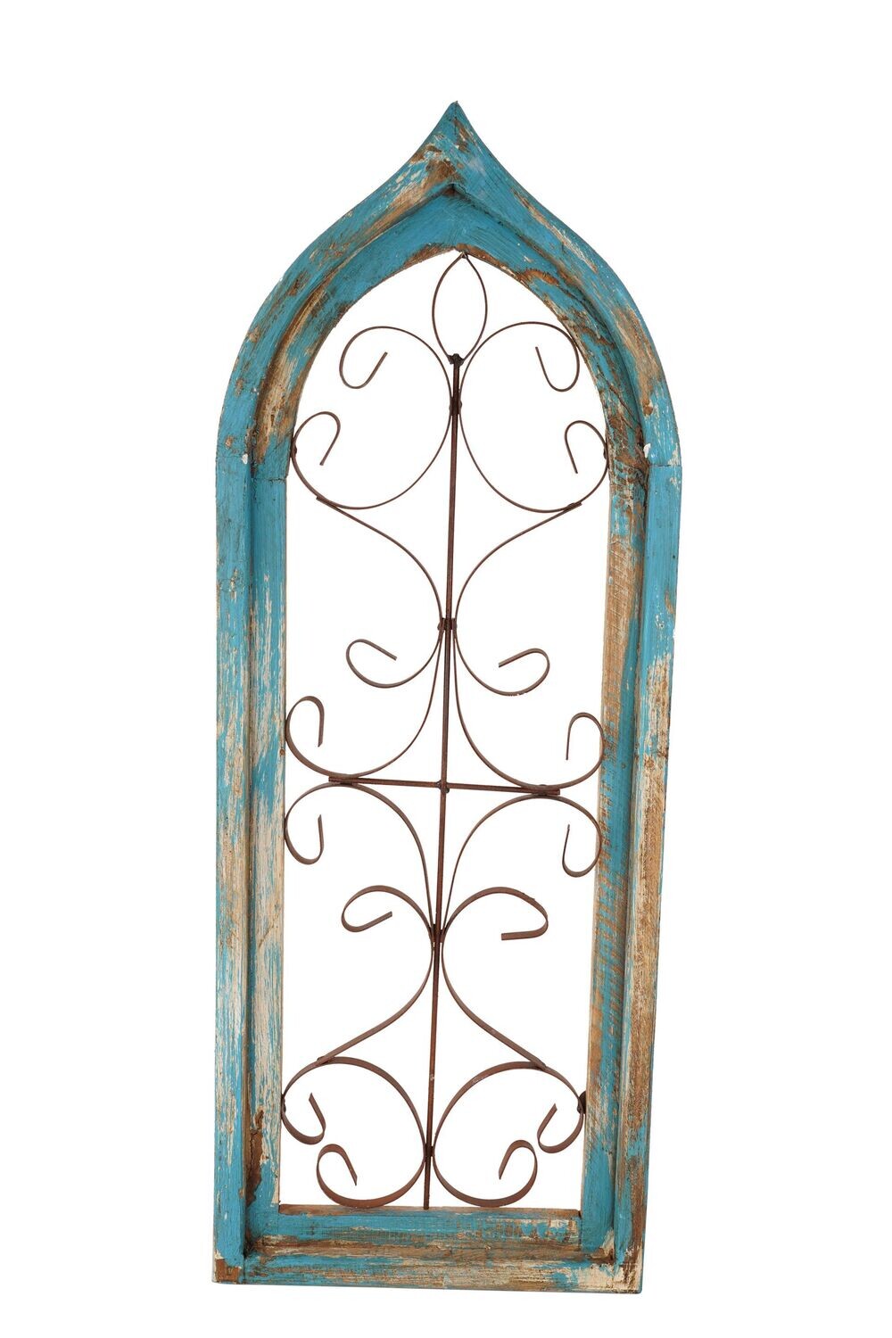 Salem Wall Decor Window-Farmhouse-12x31 inches-3 Color Choices, COLOR: Turquoise