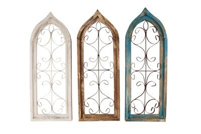 Salem Wall Decor Window-Farmhouse-12x31 inches-3 Color Choices