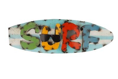 Surf Colorful-Metal Sign-36x12H-Handmade-Bar-Wall Decor-Surf