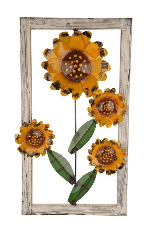 Sunflower Framed Farmhouse Window-Gorgeous-15x27 inches