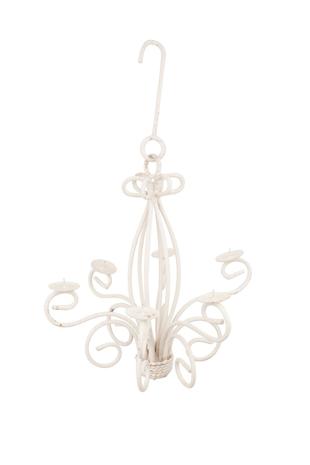 Farmhouse Iron Hanging Small Chandelier-White-Handmade-Home Decor-SALE-$18