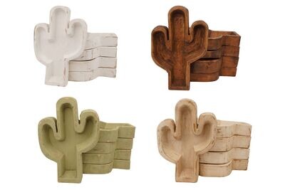Cactus Dough Bowl-10 x 14 inches-Handmade-Candle  Ready-4 Color Choices