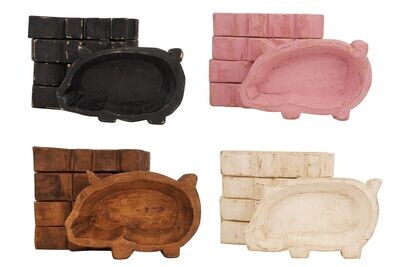 Pig Dough Bowl-Candle Ready-6x10 inches-Pig Dough Bowl-NEW