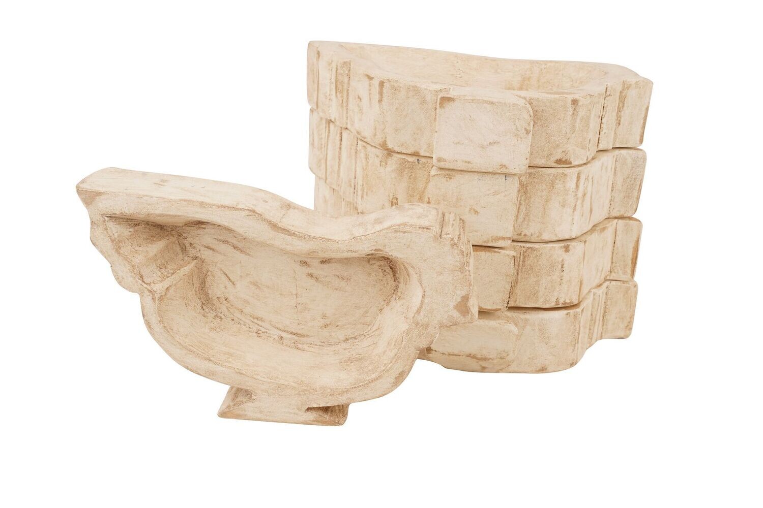 Chicken Dough Bowl-Candle Ready-6x10 inches-Chicken Dough Bowl-NEW, Colors: Antiqued White