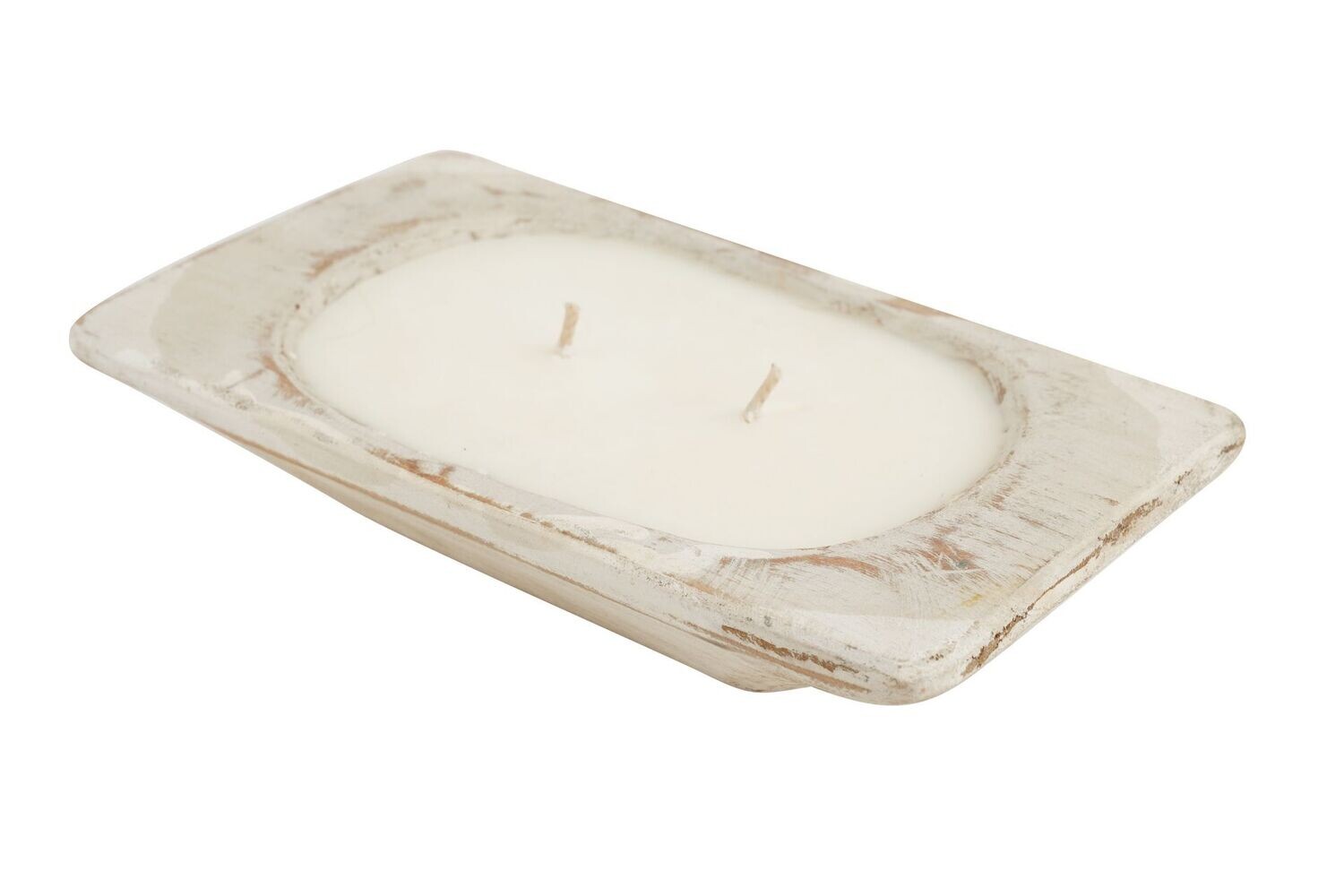 Mini Eurostyle Dough Bowl-Candle Pour-6x10x2 inches, COLOR: White