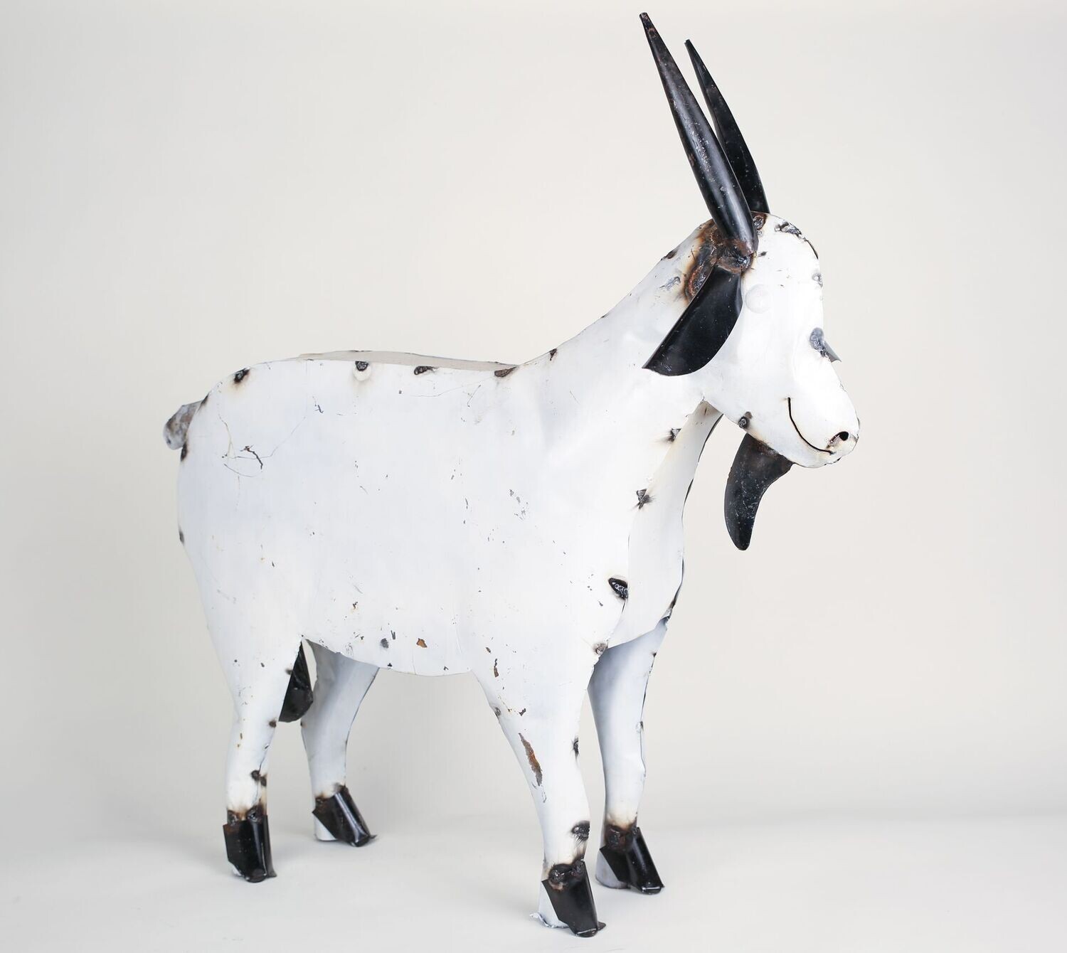 Metal Goat-Handmade-Garden Decor-Yard Art-10x10x33H-Large