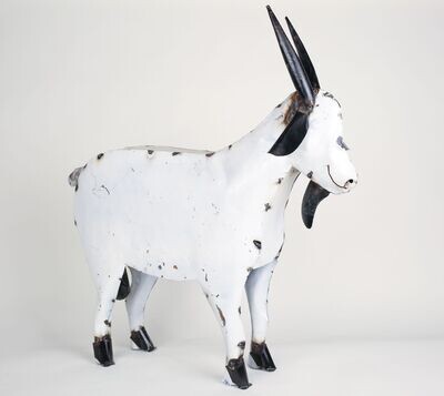 Metal Goat-Handmade-Garden Decor-Yard Art-10x10x33H-Large