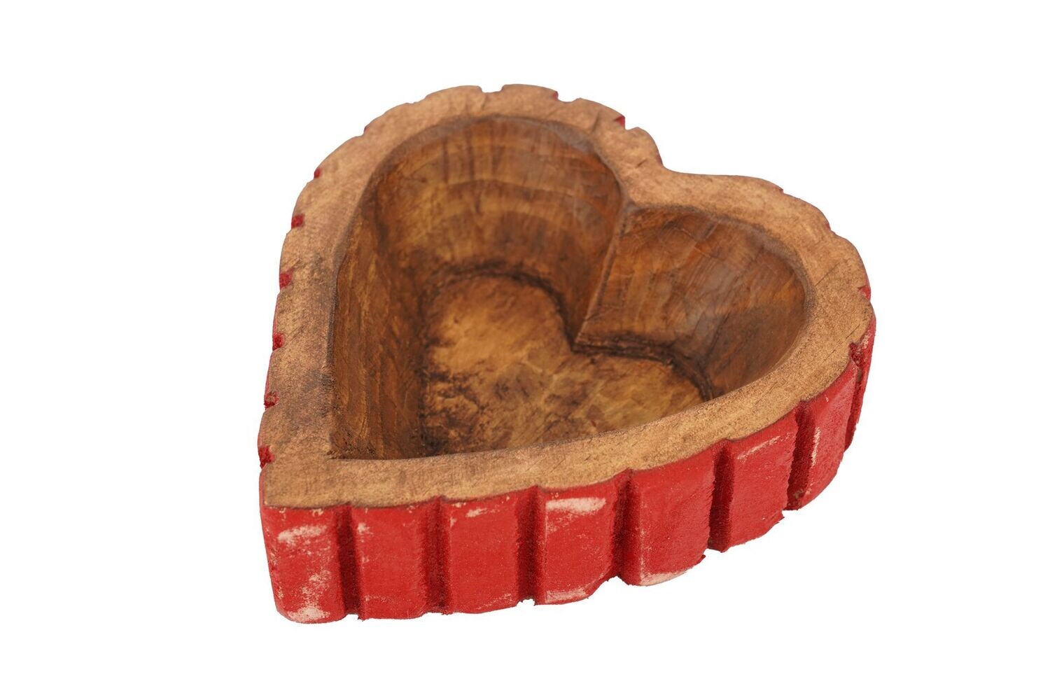 Ridgy Heart-Mini-6x6 in-Candle Ready-Mini Ridgy Heart, Colors: Two Tone-Red