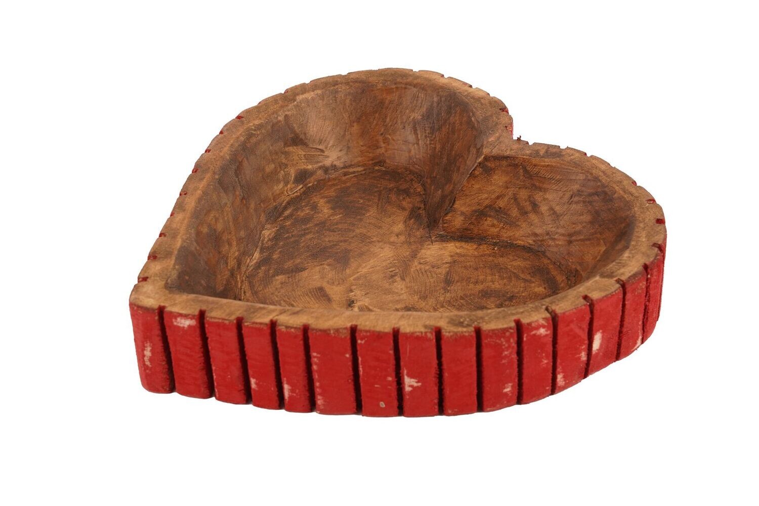 Ridgy Heart-Small-11W x 2.5D in-Candle Ready-Small Ridgy Heart, Colors: Two Tone-Red