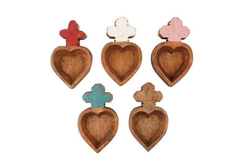Folk Art Heart with Cross-6x10 in-Candle Ready-Folk Art Heart with Cross-SALE-$10