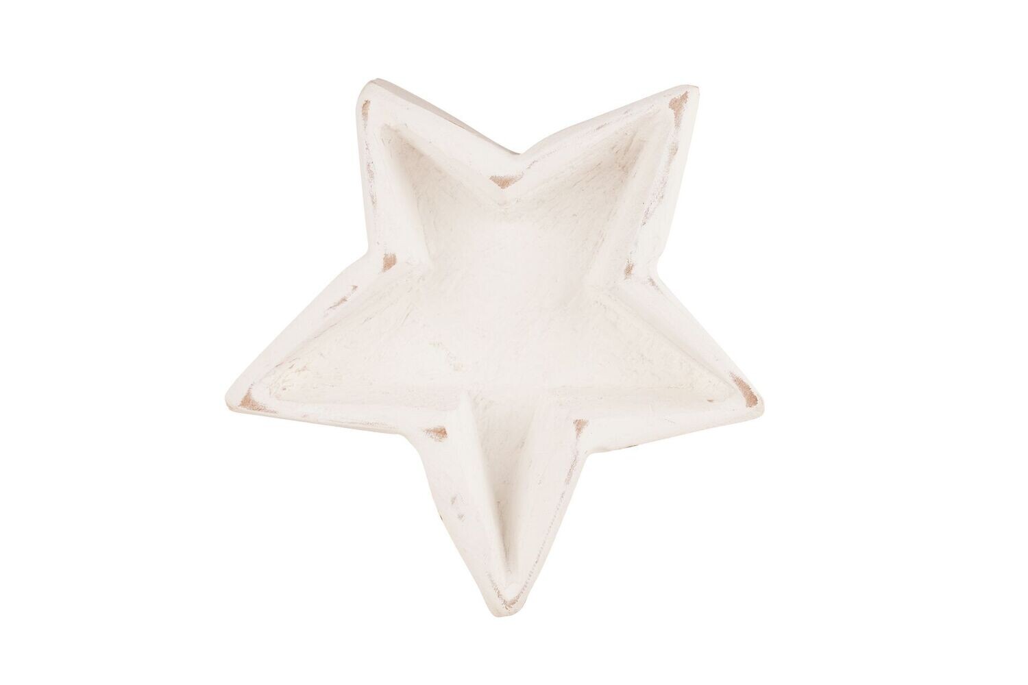 Star Bowl-Mini-7 x 7 x 2 -Wood-Candle Ready-Mini Star Dough Bowl-Blue Moon Fever, COLOR: White