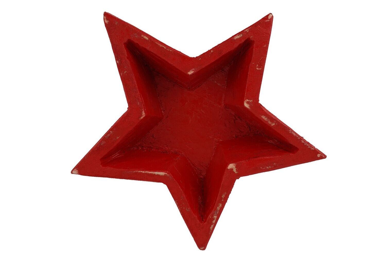 Star Dough Bowl-Medium-10 x 10-Handmade-Candle  Ready-Red White and Blue, COLOR: Red