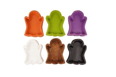 Ghost Dough Bowl-8x10x2 inches-Boo Design-Candle Ready-6 Color Choices-Ghost