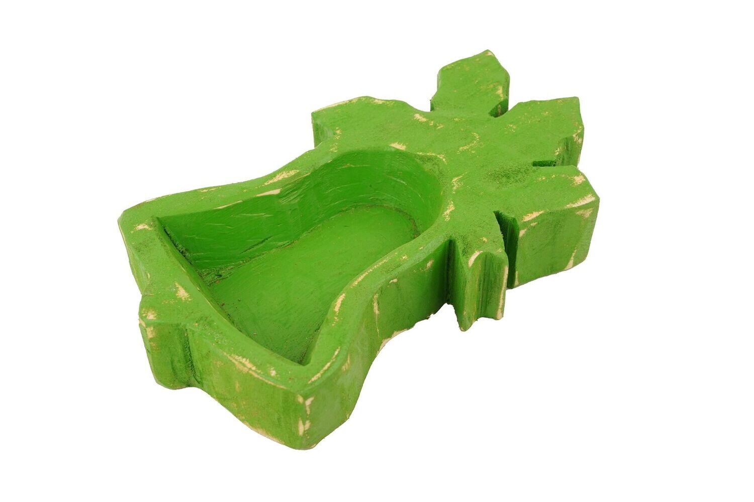 Xmas Bell Dough Bowl-6x11x2 inches-Christmas- Candle Ready- Xmas Bell Dough Bowl-Sale-Now $10, COLOR: Green