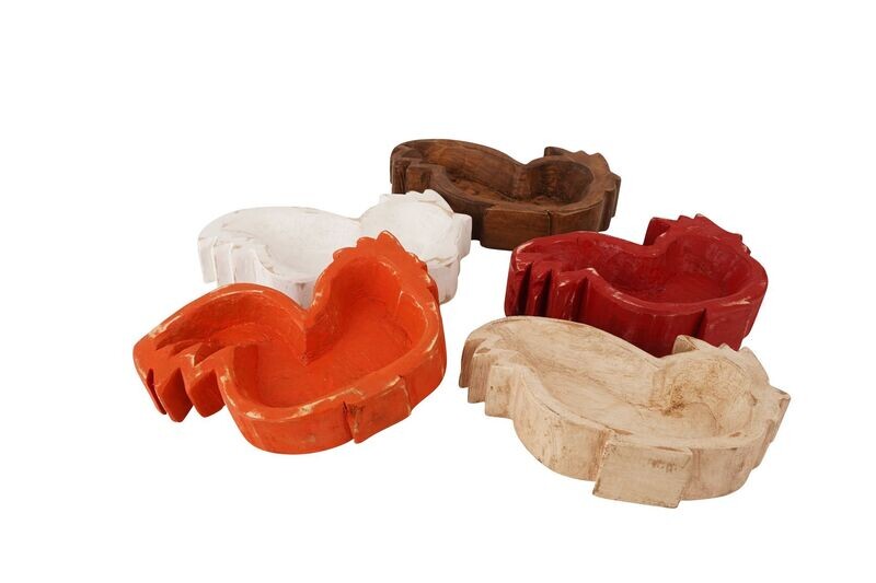 Rooster Dough Bowl-Candle Ready-10x6 inches-Rooster Dough Bowl-Big Sale-$10