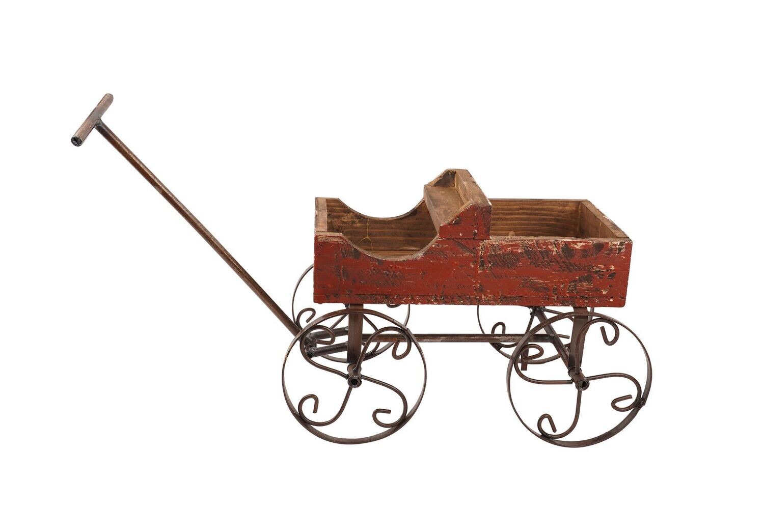 Rustic Wooden Wagon-Planter-Garden Decor-11.5W x 16Lx 13H inch-Farmhouse-4 Colors-SALE-$30, Colors: Red