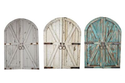Farmhouse Arched Windows (Pair)-Three Colors-Two Sizes