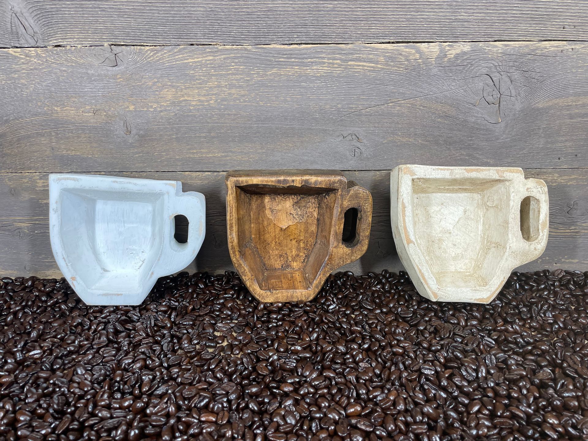 Coffee Cup Dough Bowl-Candle Ready-Farmhouse-6x7 inches-NEW