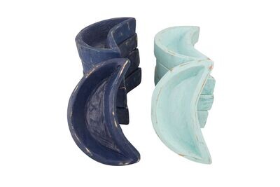 Moon Bowl-10 x 6 inches-Wood-Candle Ready-Carved-Blue Moon Fever