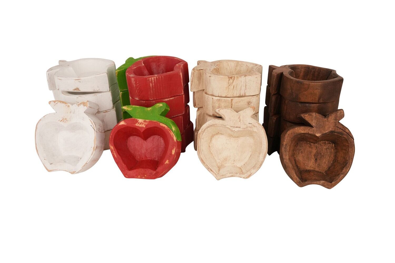 Apple Dough Bowl-Candle Ready-6x7 inches-NEW-Apple