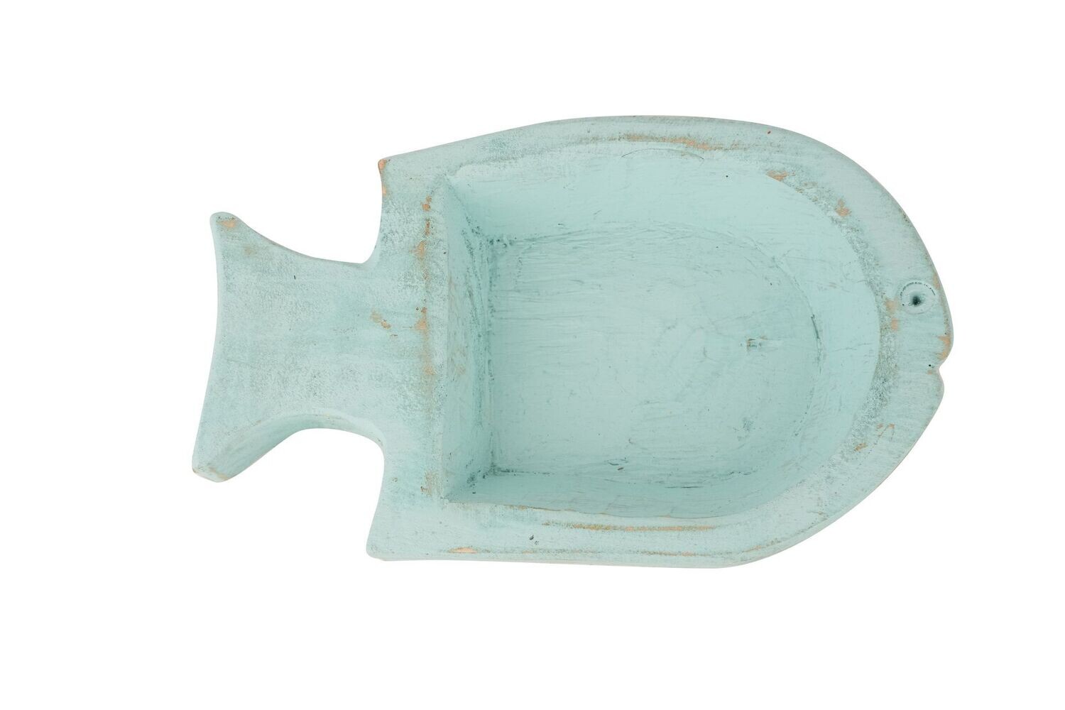 Fish Dough Bowl-10x6 inches-Sea Life-Candle Ready-Fish, COLOR: Seaside Blue