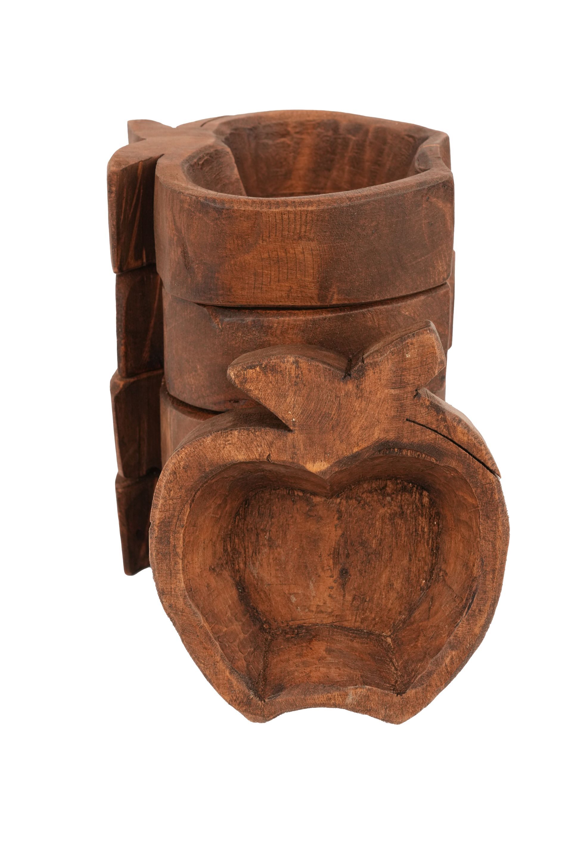 Apple Dough Bowl-Candle Ready-6x7 inches-NEW-Apple