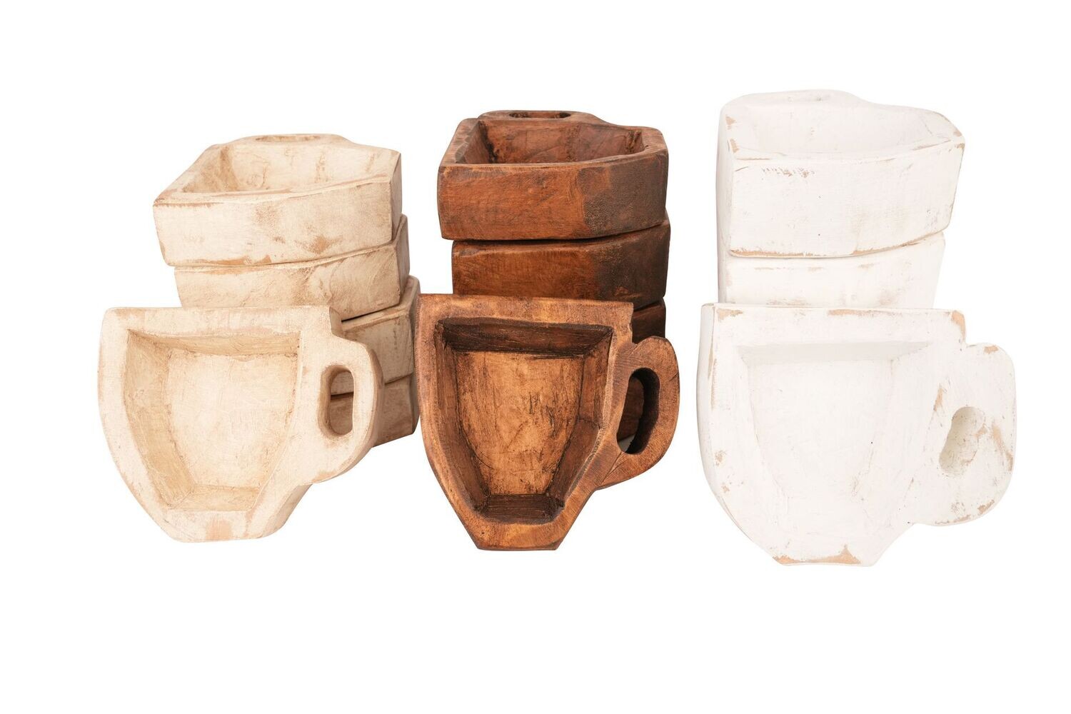 Coffee Cup Dough Bowl-Candle Ready-Farmhouse-6x7 inches-NEW