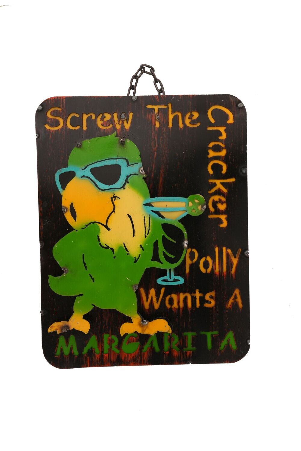Polly Wants a Margarita Metal Sign-12x15 in-Garden-Margarita